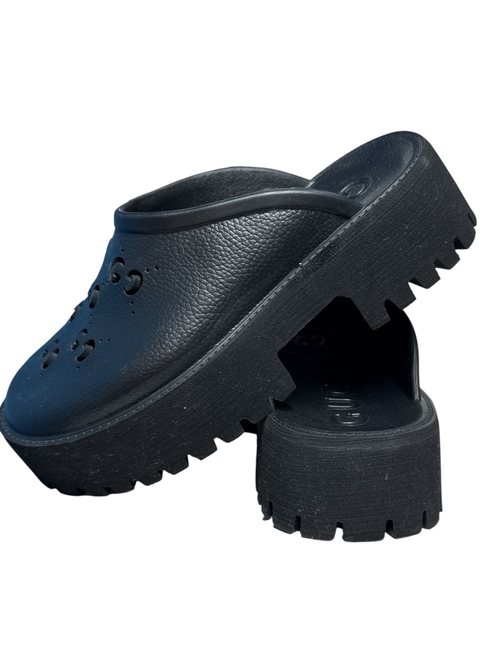 Gucci Black Cut Out Monogram
Rubber Slip-On Clogs Size 41 - Picture 9 of 10